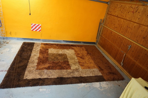 Image 1 of Flower Power Herforder Teppich, 1970er 