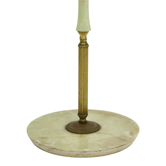 Image 1 of Vintage Stehlampe Onyx Marmor Messing