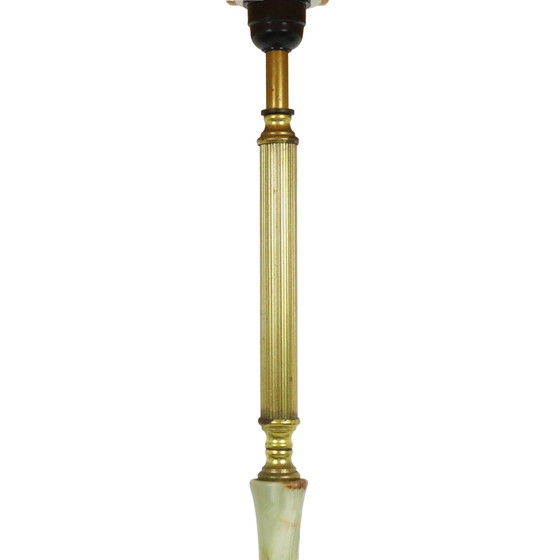 Image 1 of Vintage Stehlampe Onyx Marmor Messing