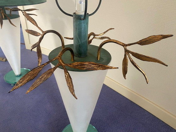 Image 1 of 2x Vintage Tischlampen Kristall