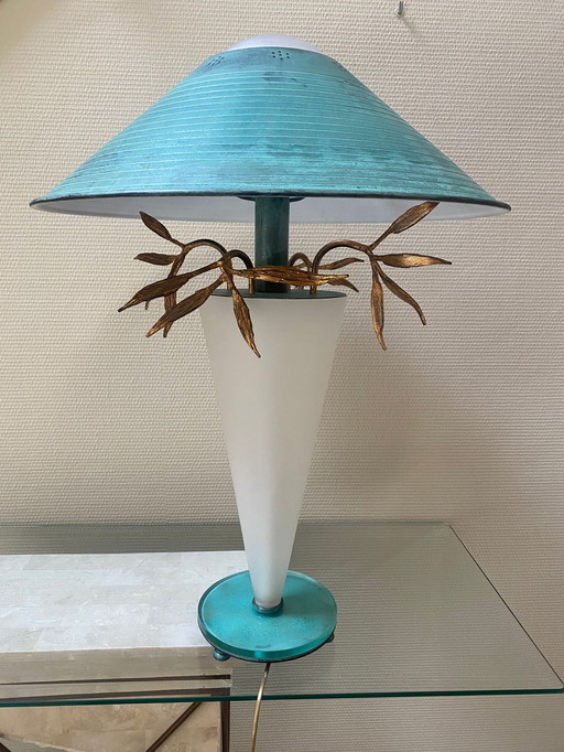 2x Vintage Tischlampen Kristall