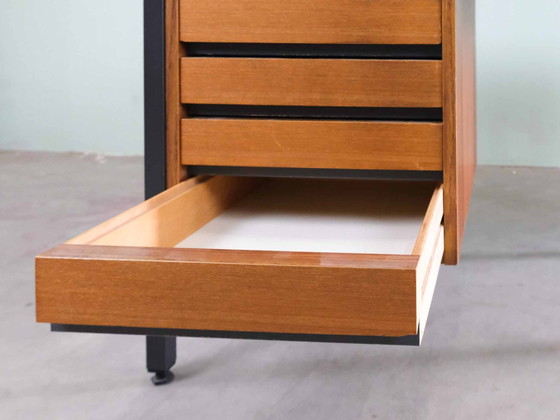 Image 1 of Modernist Teak & Stahl Schreibtisch