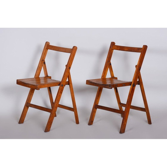 Image 1 of 3 Stühle aus Buchenholz, Mid Century, 1950er Jahre