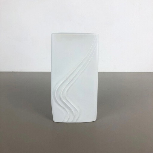 Große Vase aus OP Art Porzellan von Martin Freyer für Rosenthal, Deutschland 1970
