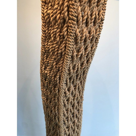 Image 1 of Vintage-Seil-Stehlampe auf Metallsockel, 1980