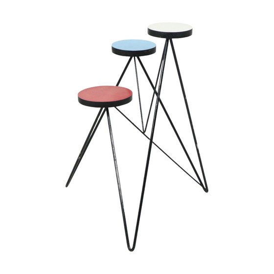 Image 1 of Expo 58 Pflanzentisch , Standard, rund, Resopal Fifties, 71 cm