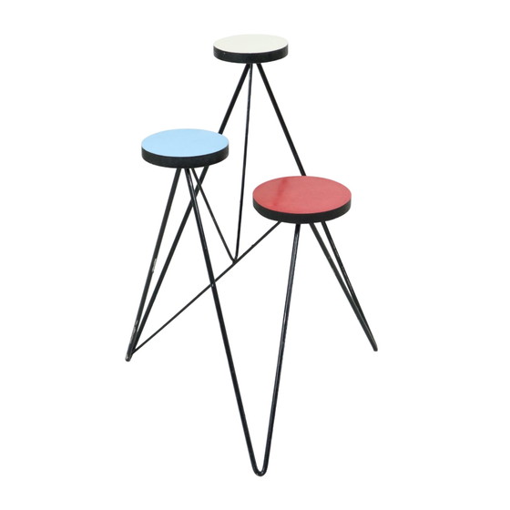 Image 1 of Expo 58 Pflanzentisch , Standard, rund, Resopal Fifties, 71 cm