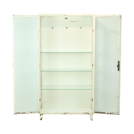 Metall-Apotheke Schrank Medizin Schrank Industrie 1970S