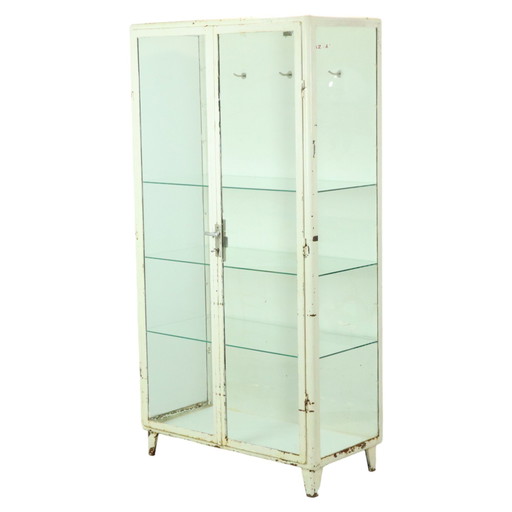 Metall-Apotheke Schrank Medizin Schrank Industrie 1970S