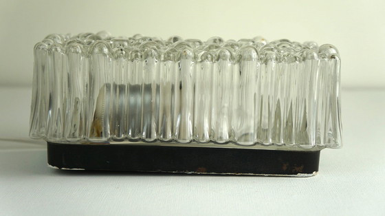 Image 1 of Vintage-Deckenleuchte/Design-Wandleuchte mit Blasenglas