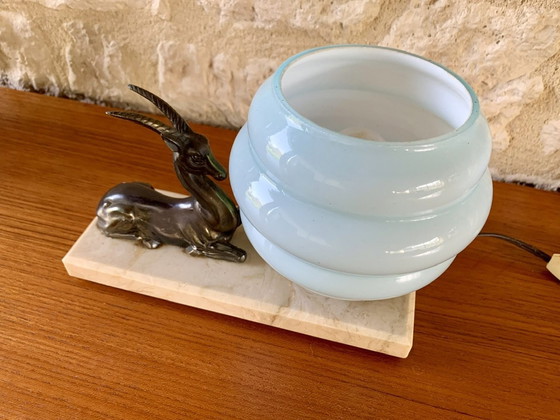 Image 1 of Vintage, Art Deco, Antilopen-Tischlampe, 1920er Jahre