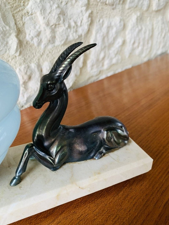 Image 1 of Vintage, Art Deco, Antilopen-Tischlampe, 1920er Jahre