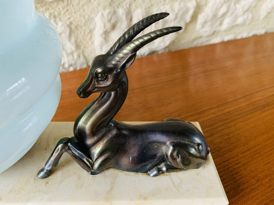 Image 1 of Vintage, Art Deco, Antilopen-Tischlampe, 1920er Jahre