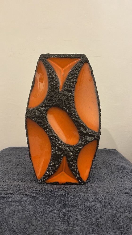 Image 1 of Roth - Typ 311 - Diamant-Vase - Orange