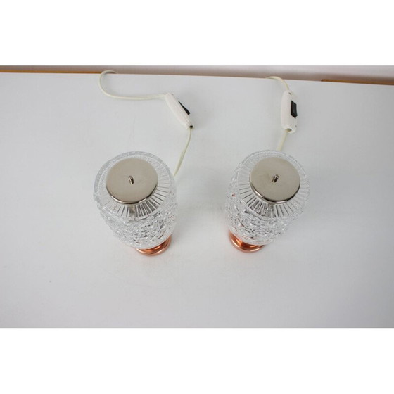 Image 1 of Paar Tischlampen aus Kupfer von Kamenický Šenov, Tschechoslowakei 1970