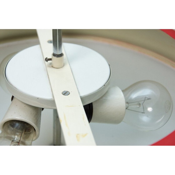 Image 1 of Hängeleuchte aus Blech, Glas und Kunststoff von Josef Hurka für Napako, Tschechoslowakei 1960