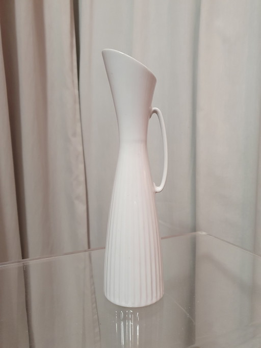 Vase Mid Century Porzellan weiß