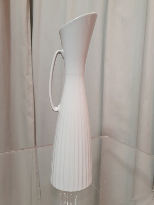 Vase Mid Century Porzellan weiß