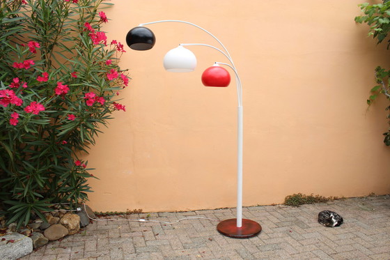 Image 1 of Postmoderne Bogenlampe im Memphis-Stil der 80er Jahre