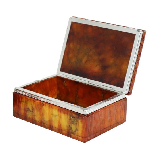 Image 1 of Italienisches Rauchset Orange Alabaster Romano Bianchi