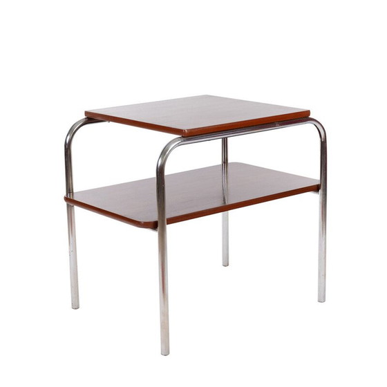 Image 1 of Vintage Bauhaus shelf in oakwood, 1930s