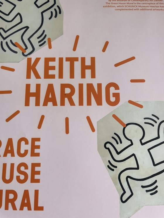 Image 1 of Keith Haring (1958-1990), Grace House Mural, Ausstellungsplakat, gedruckt im Jahr 2022