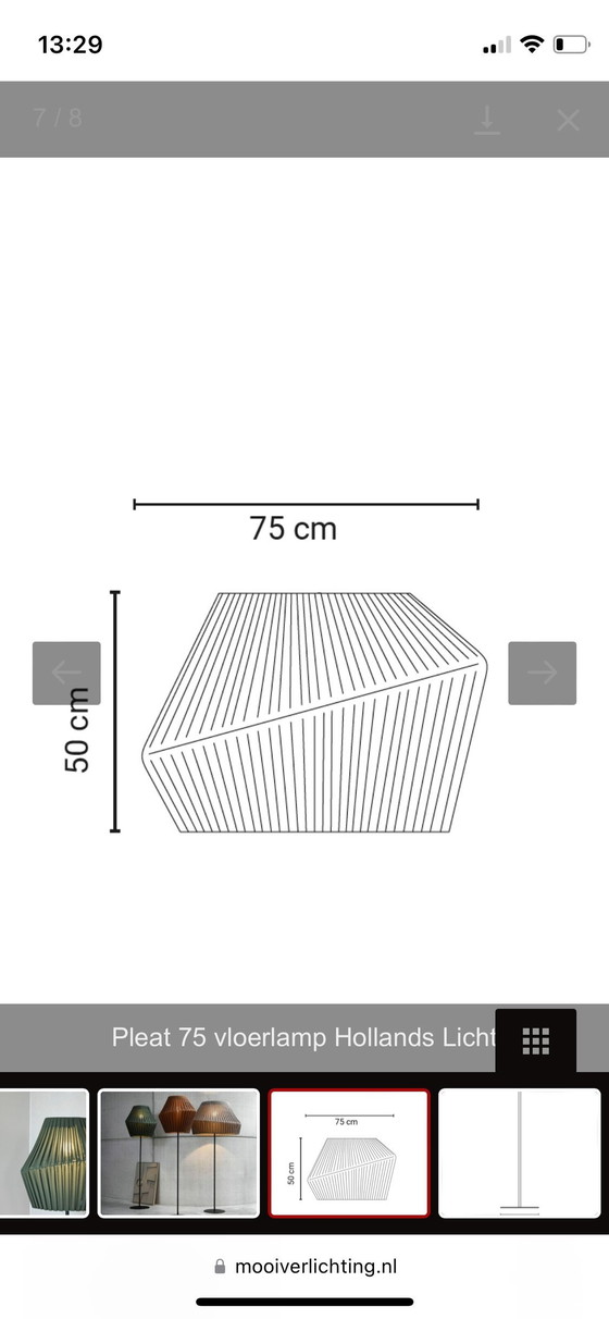 Image 1 of Pleat 75 Stehleuchte Dum