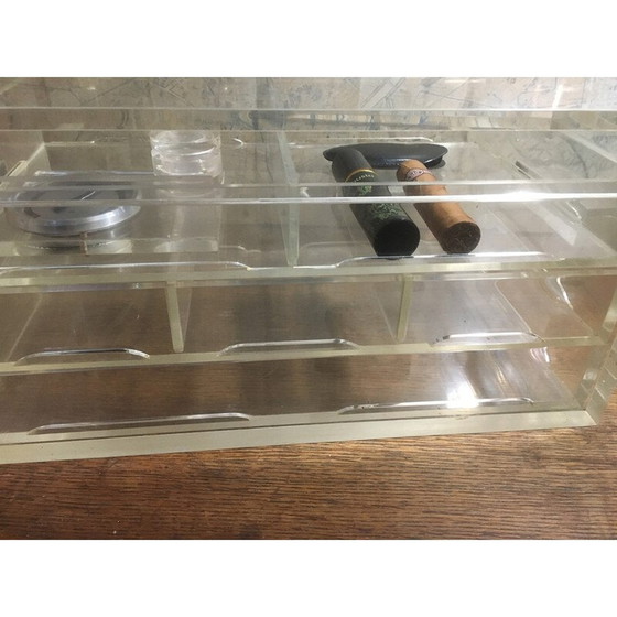 Image 1 of Vintage-Humidor aus Plexiglas, 1980er Jahre