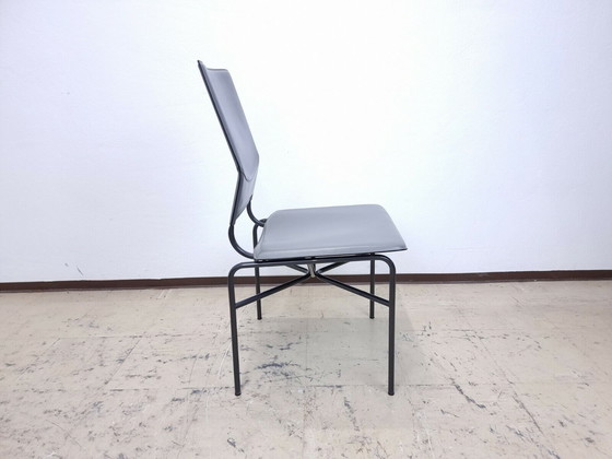 Image 1 of Matteo Grassi Dining Chair's Set Lederstühle Ledersessel Designer Stühle in grau