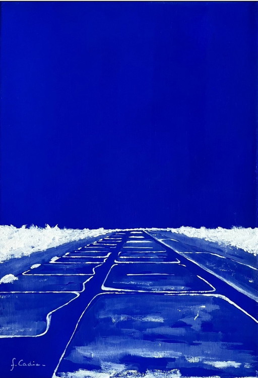 Île De Ré. Ultramarinblau. Acryl Von Frédéric Cadiou.