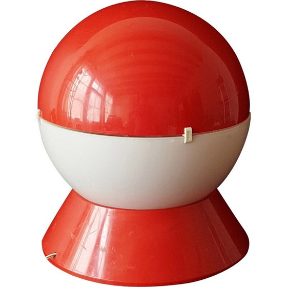 Image 1 of Rote und weiße Space-Age-Lampe, 1970