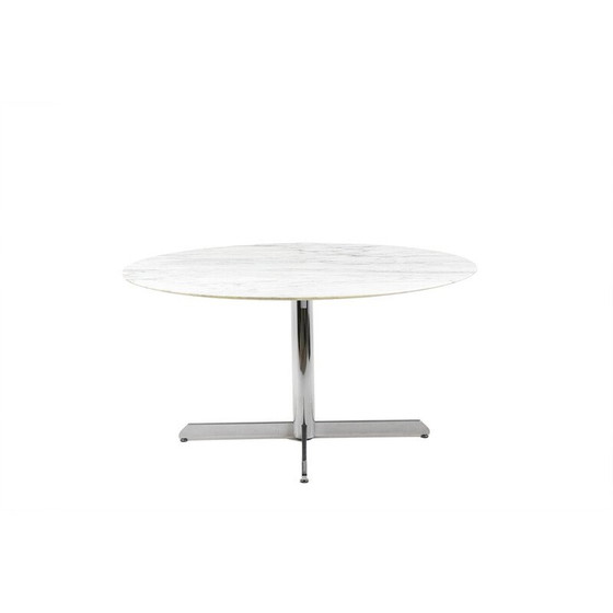 Image 1 of Vintage-Tisch aus Marmor und verchromtem Metall von Florence Knoll für Knoll, 1960