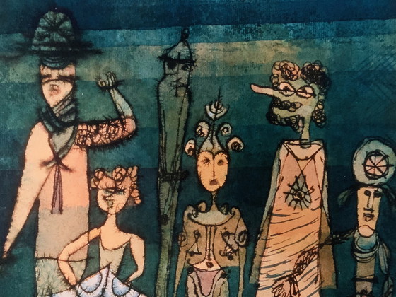 Image 1 of Paul Klee (1879-1940): "Maks 1923". Schöne Kolorierung in Offsetlithographie.  