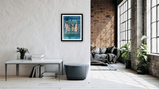 Image 1 of Paul Klee (1879-1940): "Maks 1923". Schöne Kolorierung in Offsetlithographie.  