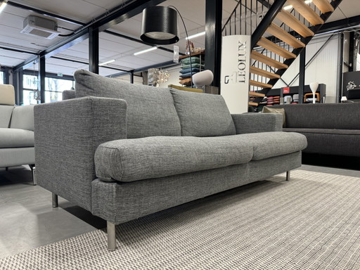 Dreipunkt Square Sofa grau Stoff l180