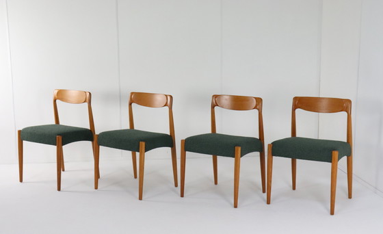 Image 1 of 4X Dänischer Stuhl Esszimmerstuhl 'Bjerremose' Vintage