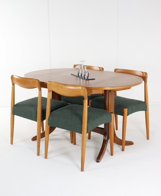 Image 1 of 4X Dänischer Stuhl Esszimmerstuhl 'Bjerremose' Vintage