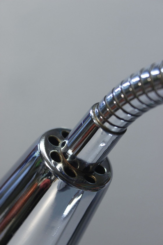 Image 1 of Vintage Schreibtischlampe Verchromt Flexibler Arm Design Frankreich