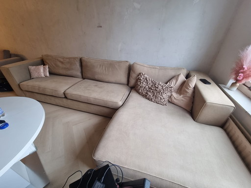 Ecksofa Lounge Sofa Beige