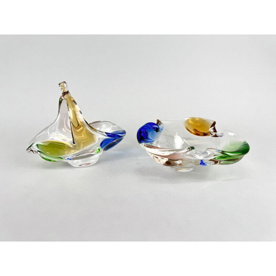 Image 1 of Schale aus Kunstglas von Frantisek Zemek für Mstisov Glassworks, Tschechoslowakei 1950er Jahre