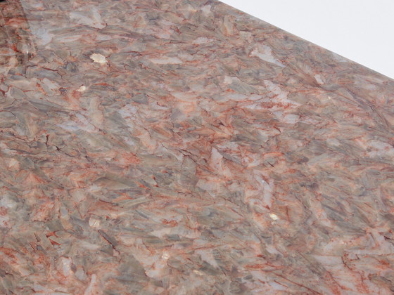 Image 1 of Italienische Rose kristalline Alabaster Couchtisch Ende 1970S