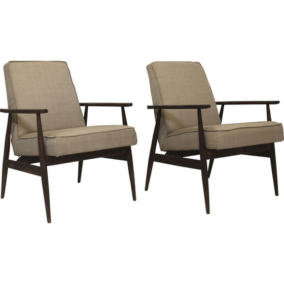 Image 1 of Paar Vintage-Sessel 300-190 in beigem Stoff von Henryk Lis, 1970