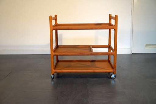 Mid-Century Teak Barwagen Von Johannes Andersen Für Silkeborg
