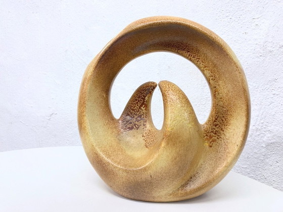 Image 1 of Italienische Keramikvase Von Bertoncello 60Er Jahre Design Kreisform