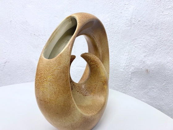 Image 1 of Italienische Keramikvase Von Bertoncello 60Er Jahre Design Kreisform