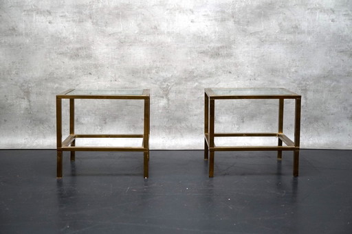 Französische Hollywood Regency Couchtische, 1970er, 2er Set