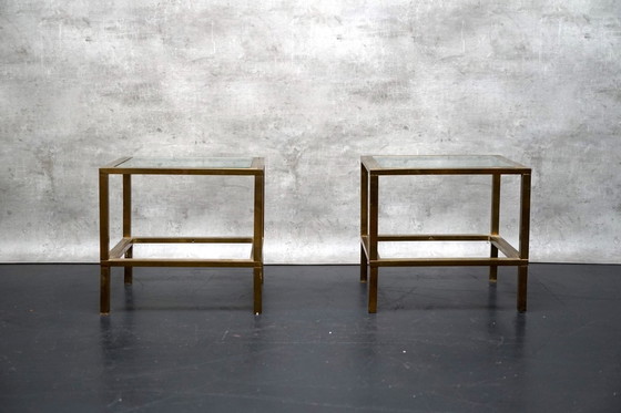 Image 1 of Französische Hollywood Regency Couchtische, 1970er, 2er Set