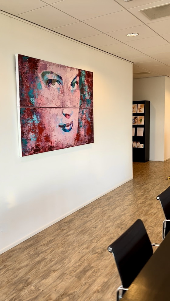 Image 1 of Karin Vermeer - Ava Gardner Malerei auf Leinen (Diptychon)