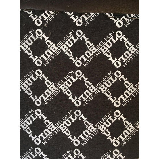 Image 1 of Vintage Sessel schwarzes Leder und Holz von Bulo Belgien 1980s