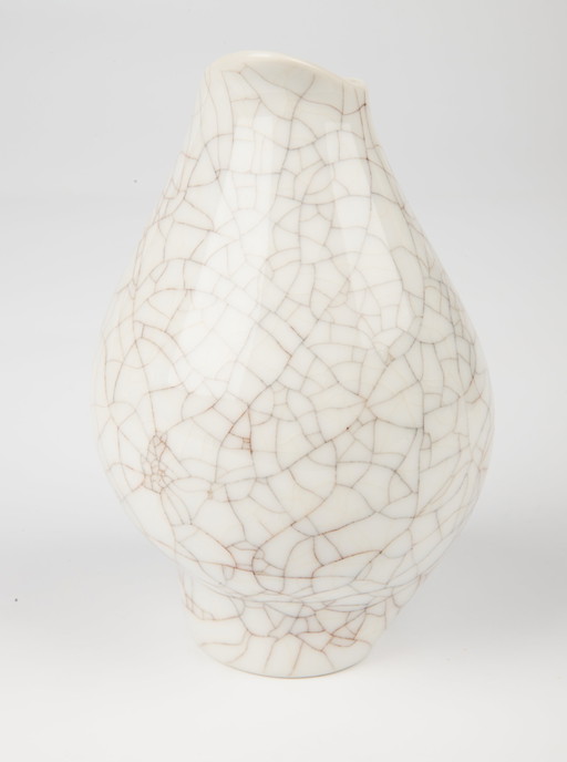 Rosenthal Kunstabteilung Vase Krakelee - Vintage Art